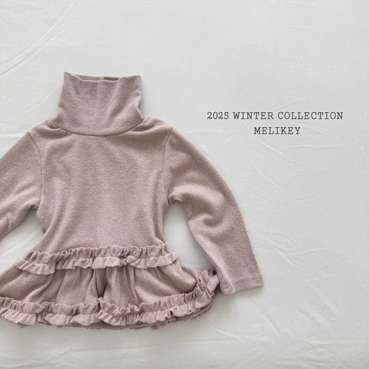 [melikey] Tutu Frill Turtleneck Top_3colors
