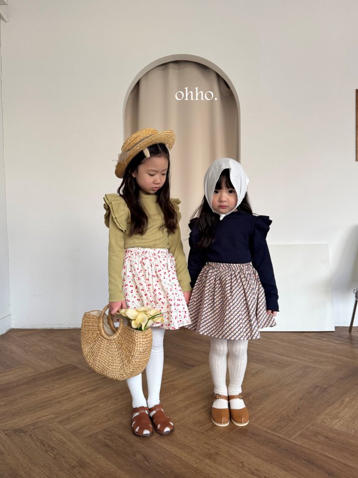 [ohho] Point Skirt_2colors