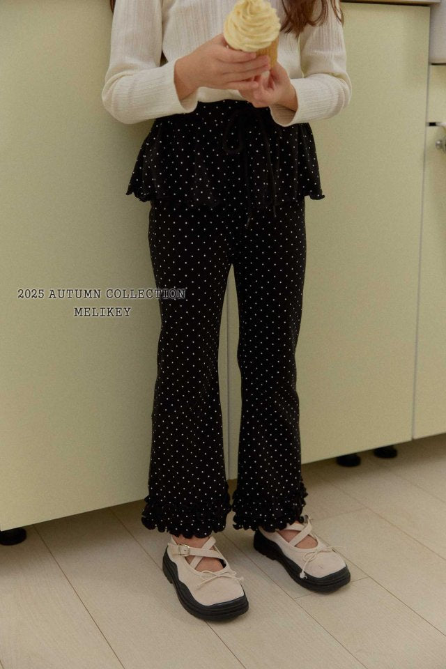 [melikey] Double frilll Boots cut pants_3colors