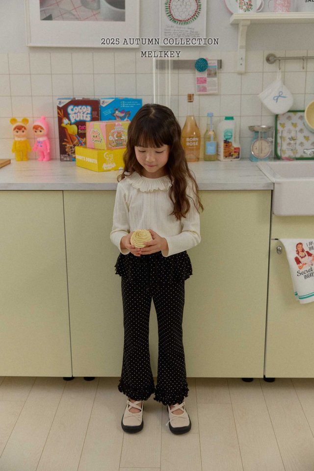 [melikey] Double frilll Boots cut pants_3colors