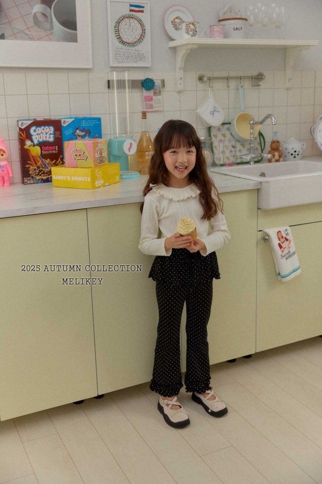 [melikey] Double frilll Boots cut pants_3colors