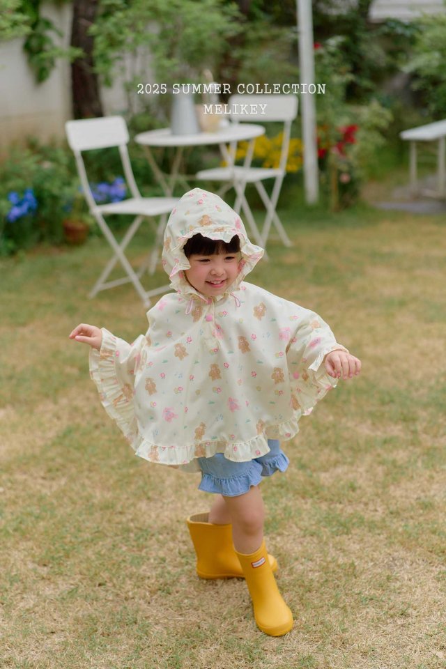 [melikey] Frill Rain Cape_2colors