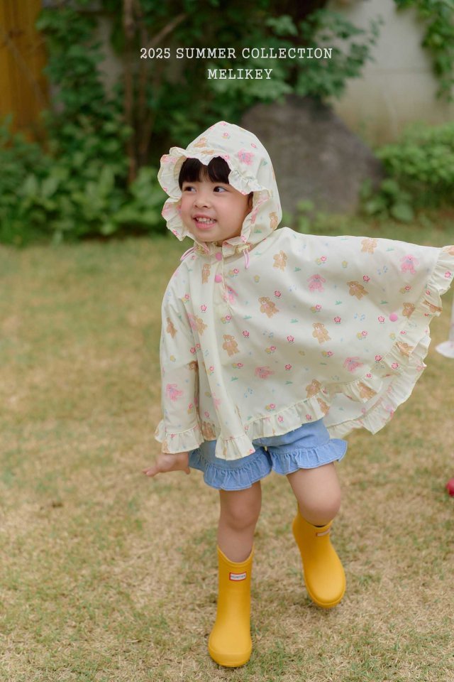 [melikey] Frill Rain Cape_2colors