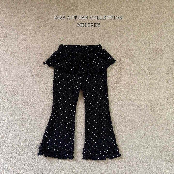 [melikey] Double frilll Boots cut pants_3colors