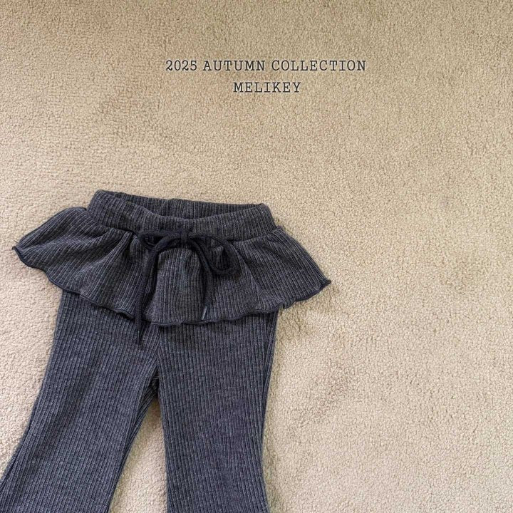 [melikey] Double frilll Boots cut pants_3colors