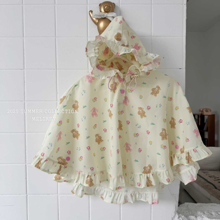 [melikey] Frill Rain Cape_2colors