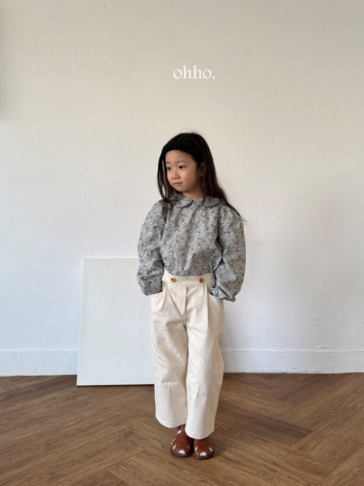 [ohho] Rabbit Round Blouse_2colors