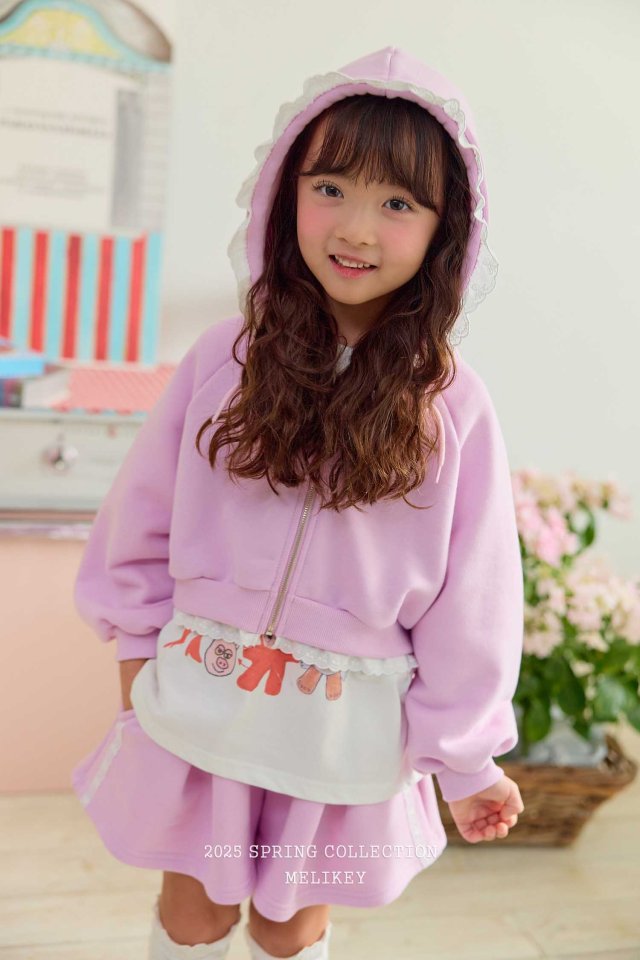 [melikey] Franfran Hoodie Zip-up_Pink