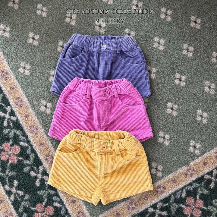 [melikey] Bubble corduroy Shorts_3colors