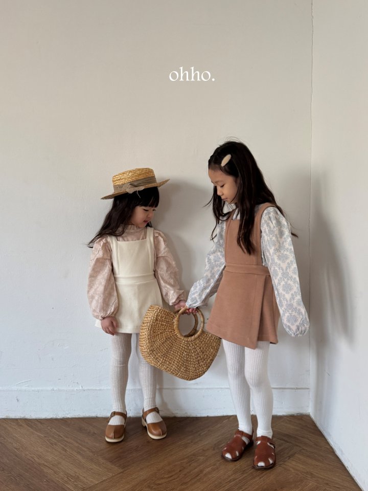 [ohho] Pepper Suspender Wrap Skirt Pants_3colors