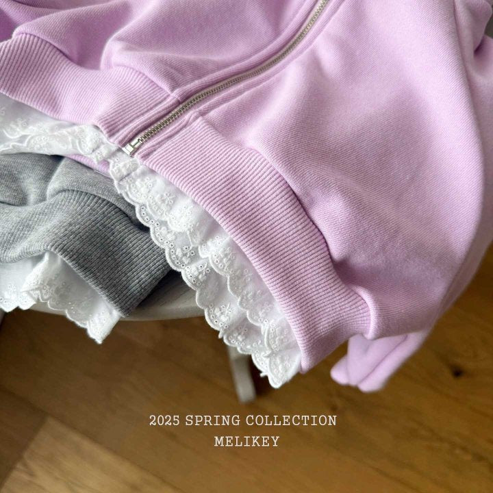 [melikey] Franfran Hoodie Zip-up_Pink