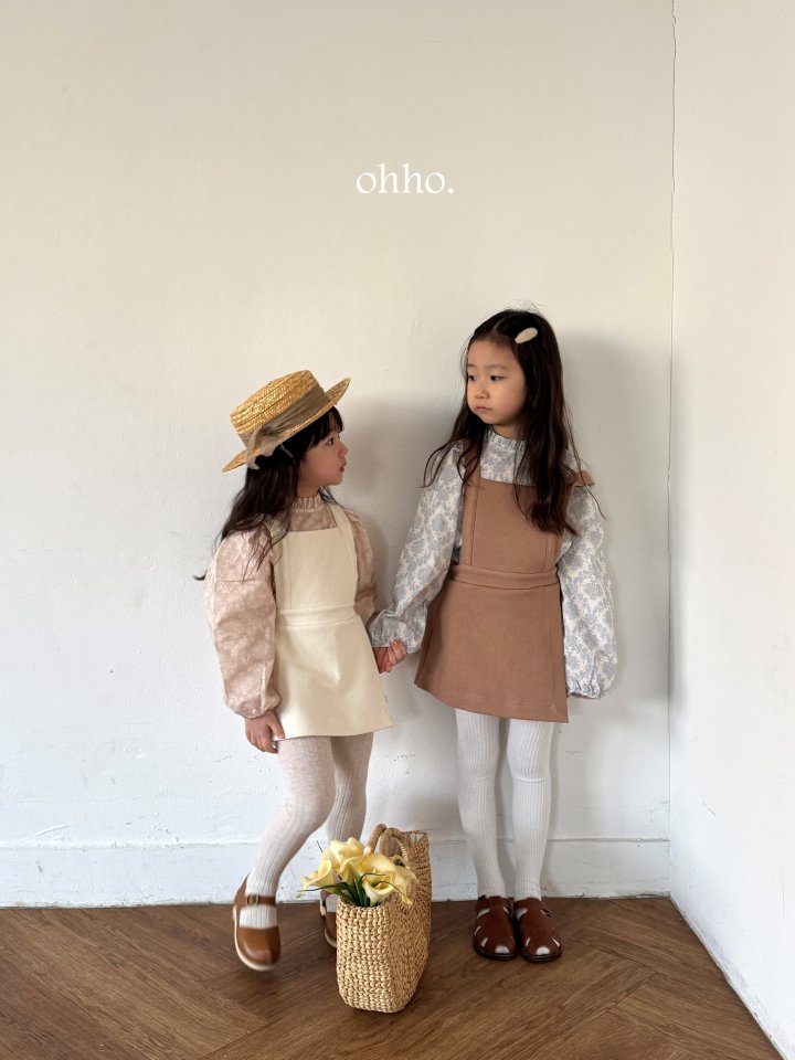 [ohho] Pepper Suspender Wrap Skirt Pants_3colors