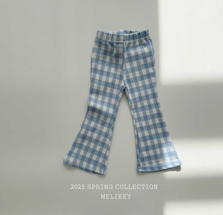 [melikey] Big Check Boots Cut Pants_4colors