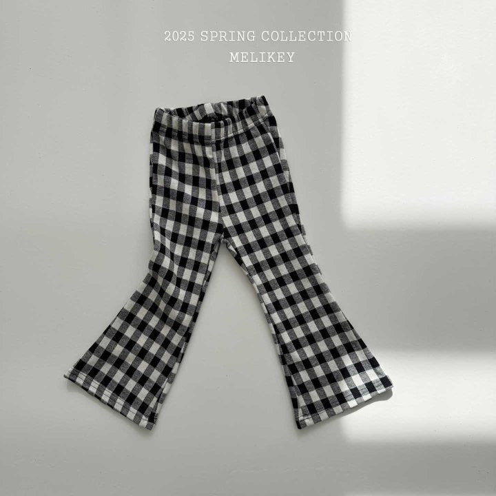 [melikey] Big Check Boots Cut Pants_4colors