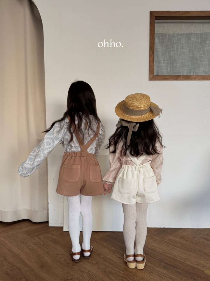 [ohho] Pepper Suspender Wrap Skirt Pants_3colors