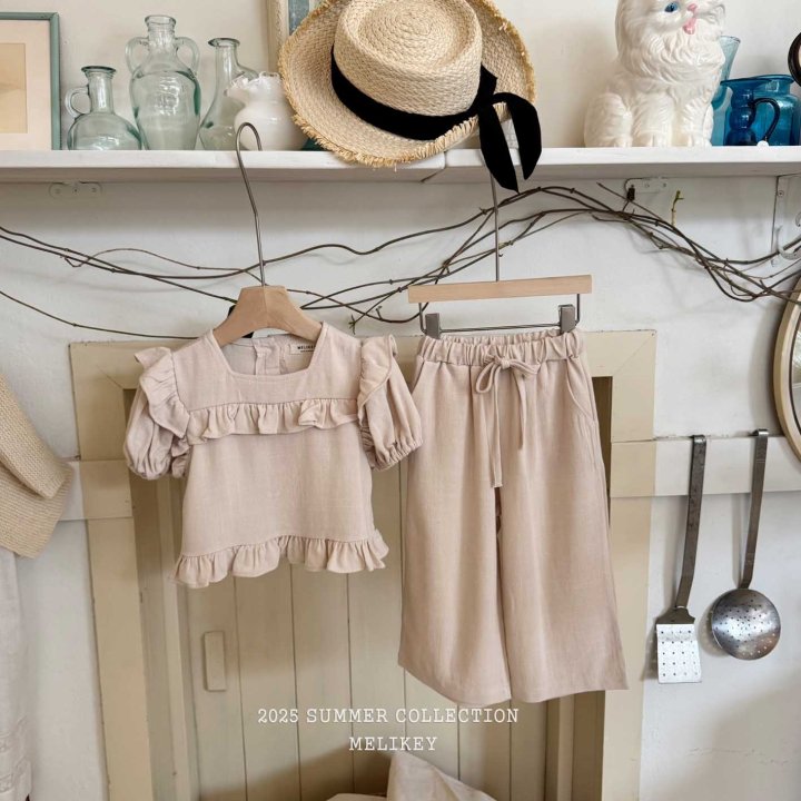 [melikey] Frill Linen Set-up_3colors