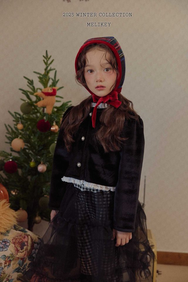 [melikey] Chris Check Bonnet_2colors