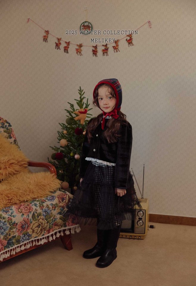 [melikey] Chris Check Bonnet_2colors