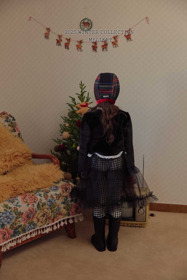 [melikey] Chris Check Bonnet_2colors