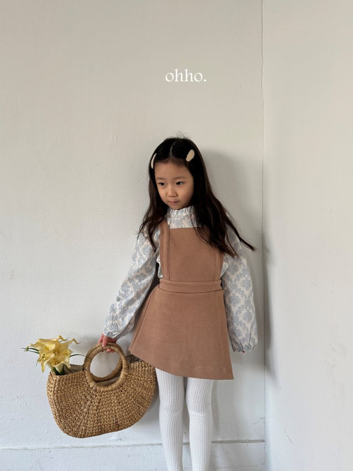 [ohho] Pepper Suspender Wrap Skirt Pants_3colors