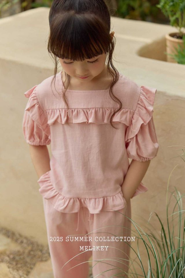 [melikey] Frill Linen Set-up_3colors