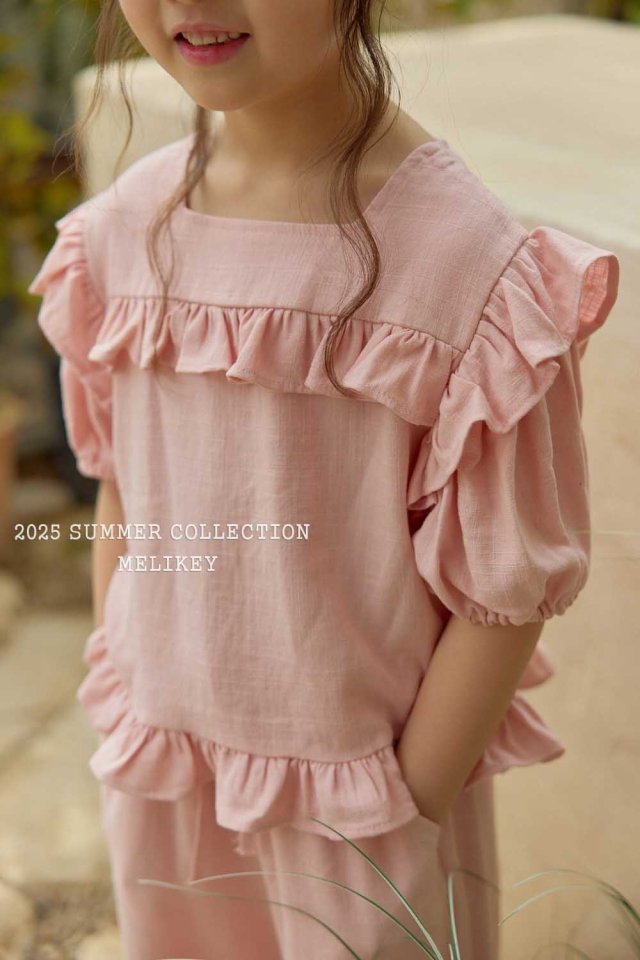 [melikey] Frill Linen Set-up_3colors