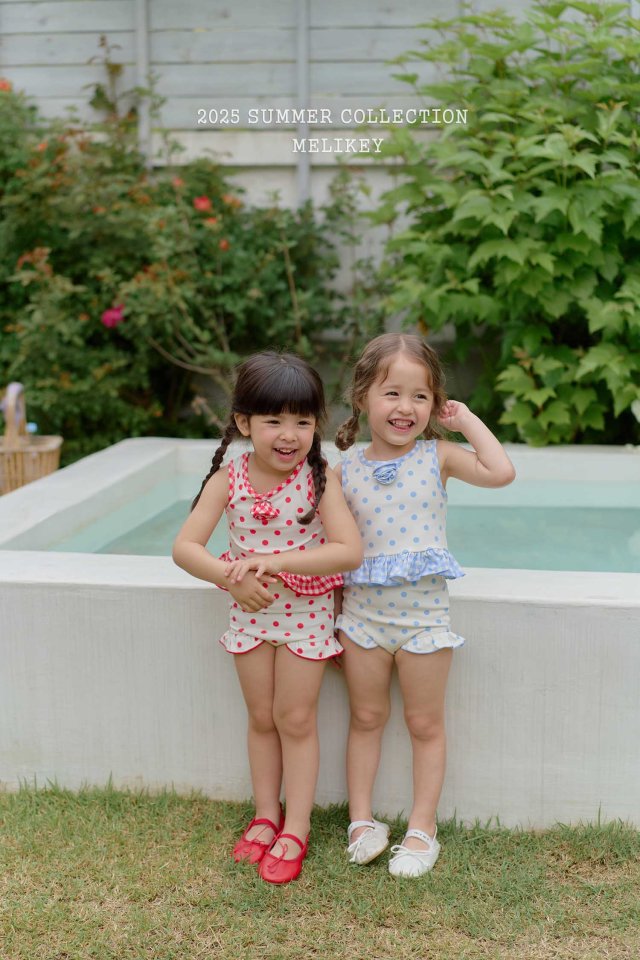 [melikey] Dots Check Swim Set_2colors
