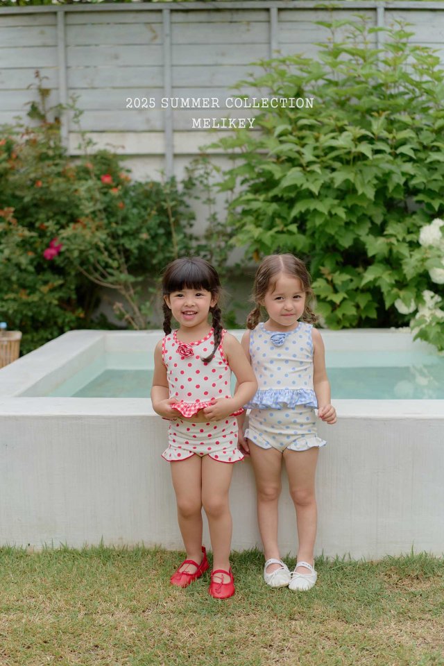 [melikey] Dots Check Swim Set_2colors