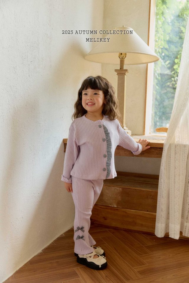 [melikey] Four Ribbon Boots cut pants_3colors