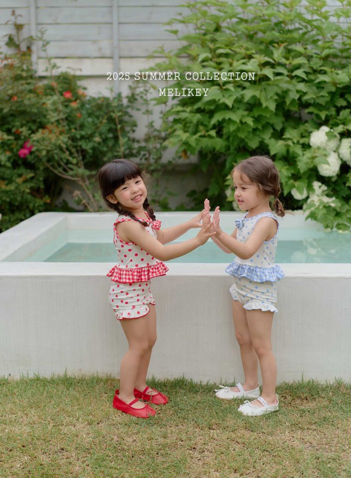 [melikey] Dots Check Swim Set_2colors