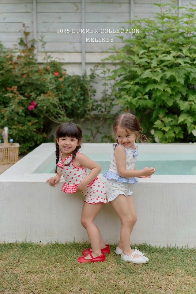 [melikey] Dots Check Swim Set_2colors