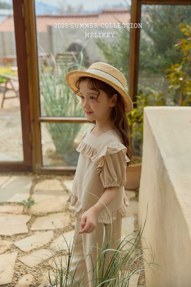 [melikey] Frill Linen Set-up_3colors