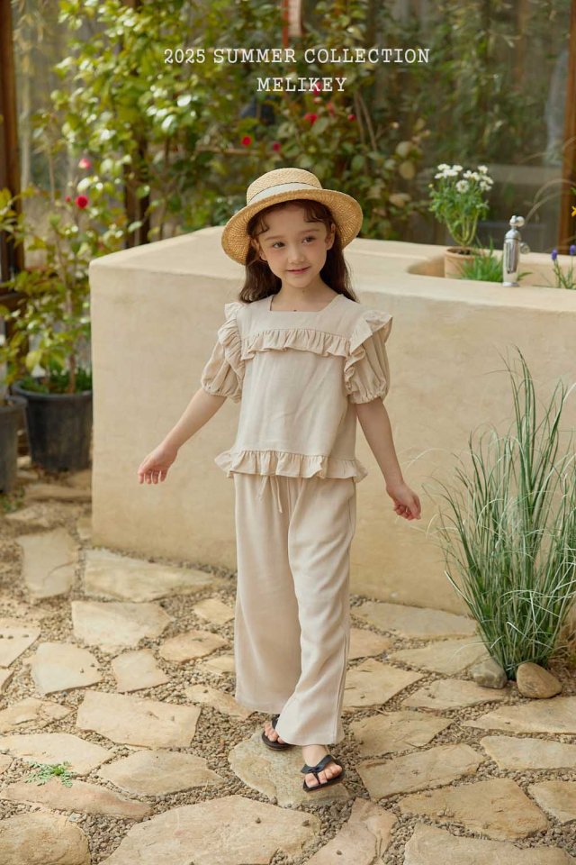 [melikey] Frill Linen Set-up_3colors