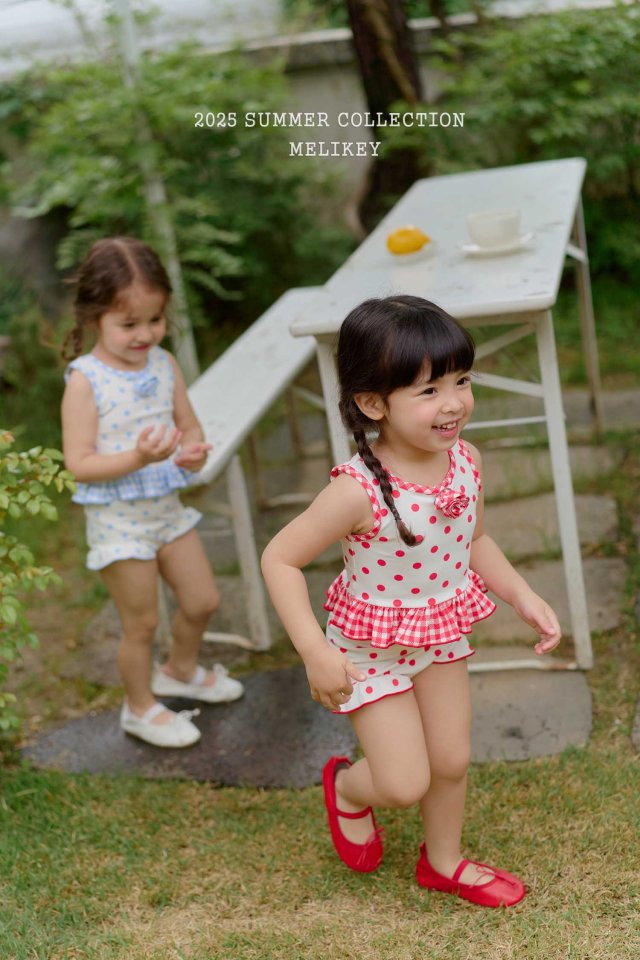 [melikey] Dots Check Swim Set_2colors