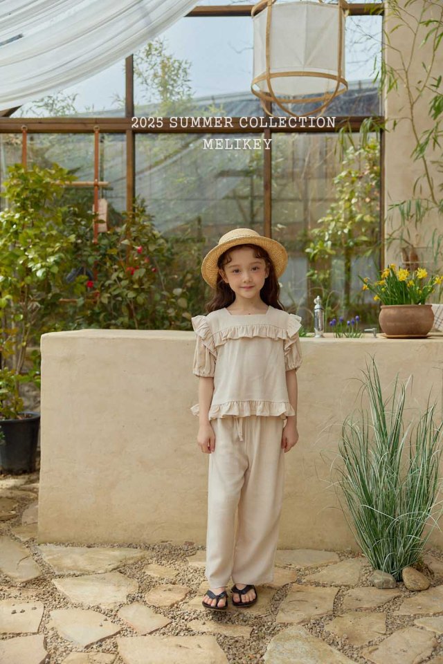 [melikey] Frill Linen Set-up_3colors