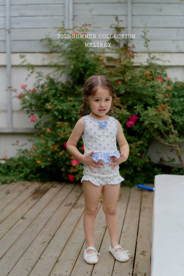 [melikey] Dots Check Swim Set_2colors