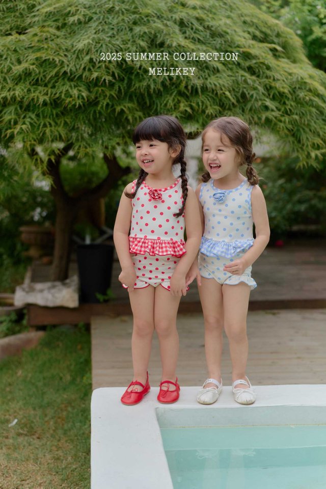 [melikey] Dots Check Swim Set_2colors