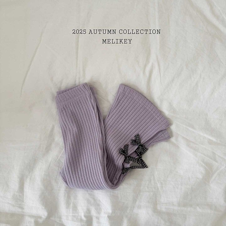 [melikey] Four Ribbon Boots cut pants_3colors
