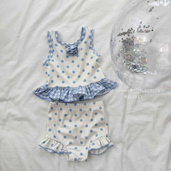 [melikey] Dots Check Swim Set_2colors