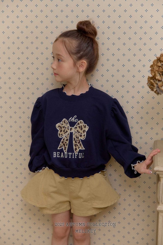 [melikey] Leopard Ribbon sweatshirt_2colors