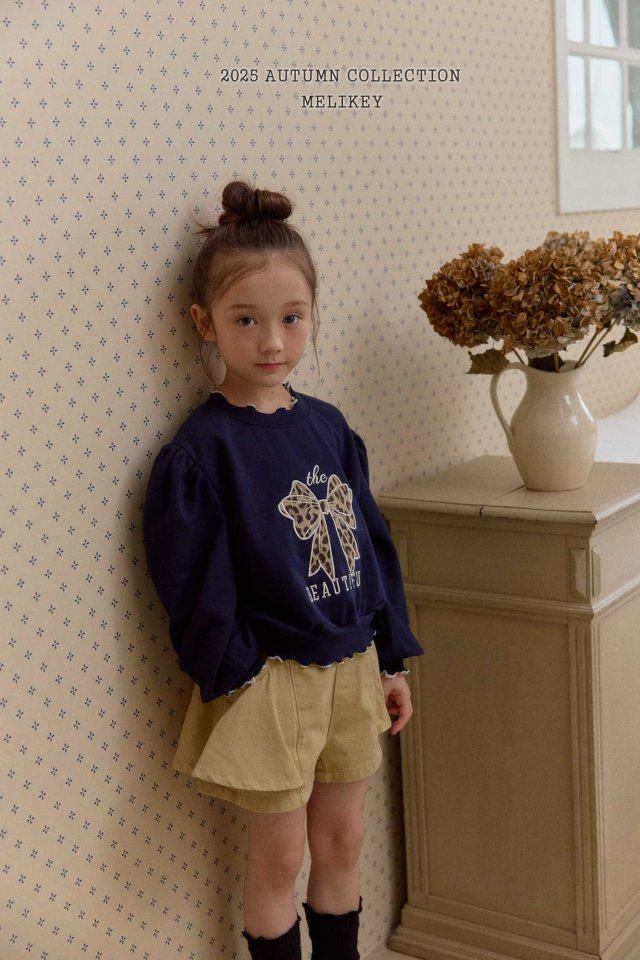 [melikey] Leopard Ribbon sweatshirt_2colors