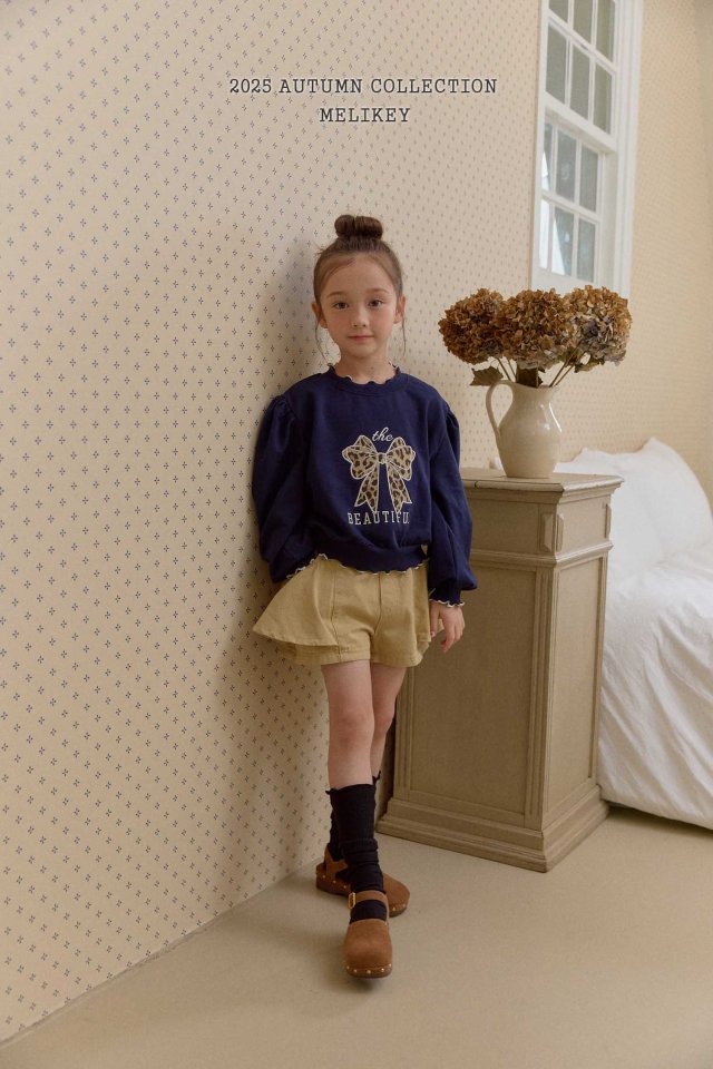 [melikey] Leopard Ribbon sweatshirt_2colors