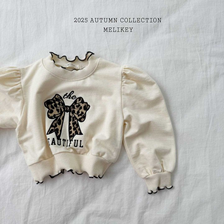 [melikey] Leopard Ribbon sweatshirt_2colors