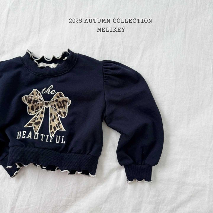 [melikey] Leopard Ribbon sweatshirt_2colors