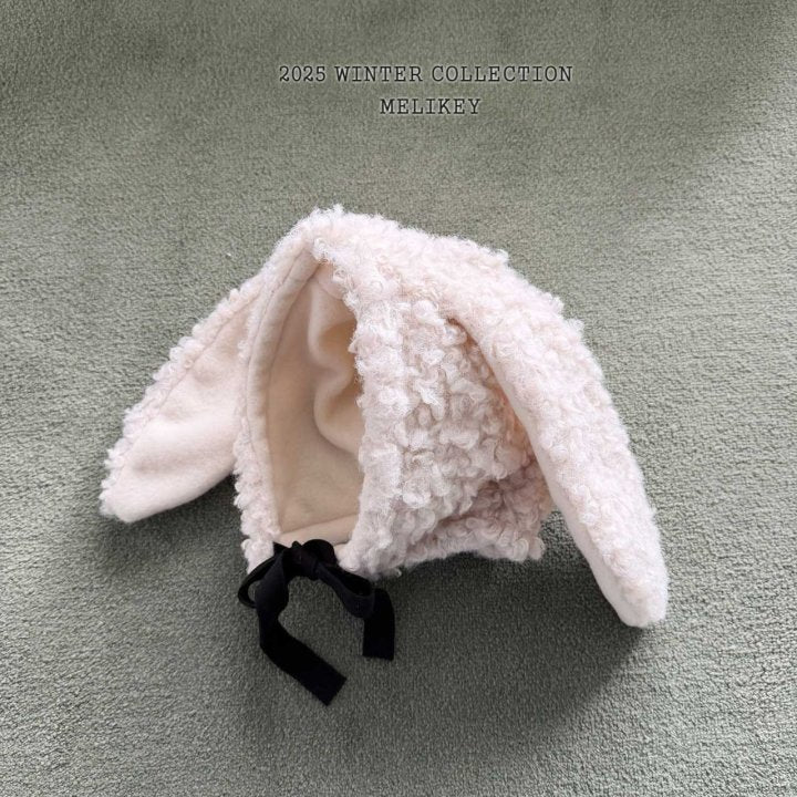 [melikey] Bunny Fleece Hat_Light Beige