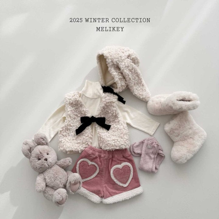 [melikey] Bunny Fleece Hat_Light Beige