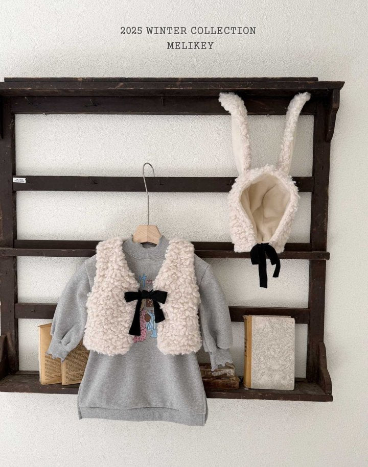 [melikey] Bunny Fleece Hat_Light Beige