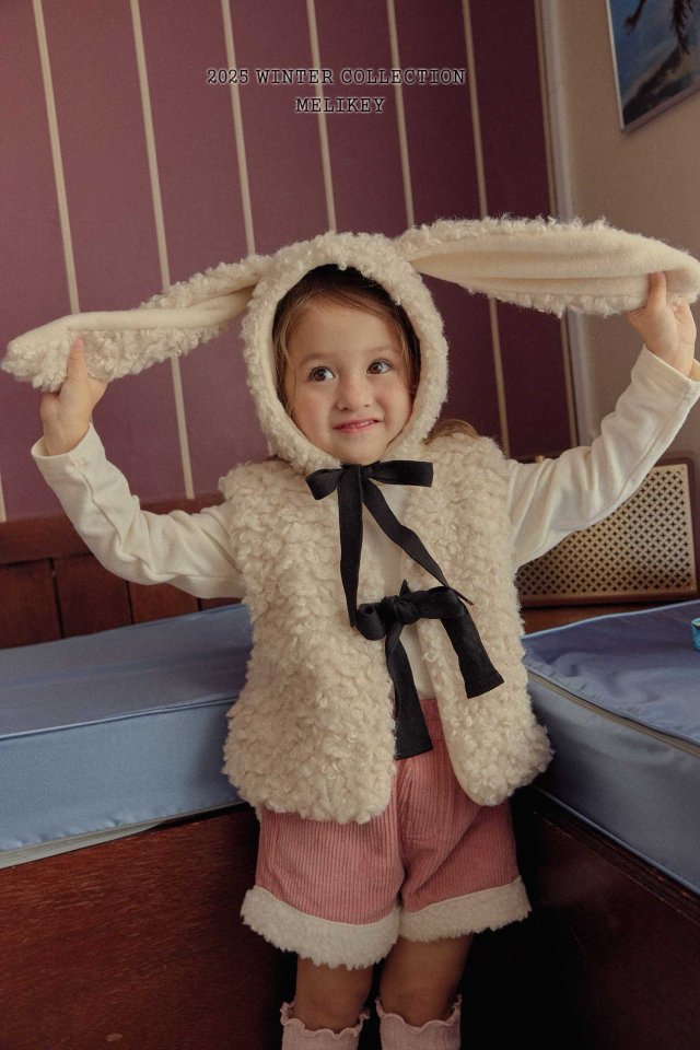 [melikey] Bunny Fleece Hat_Light Beige