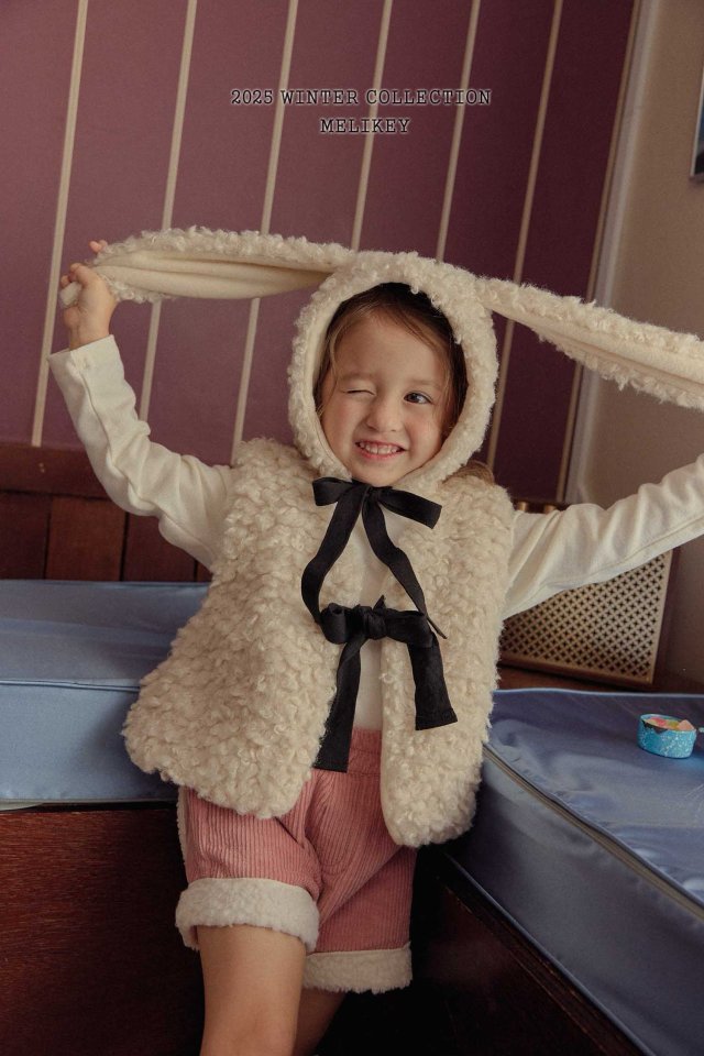 [melikey] Bunny Fleece Hat_Light Beige