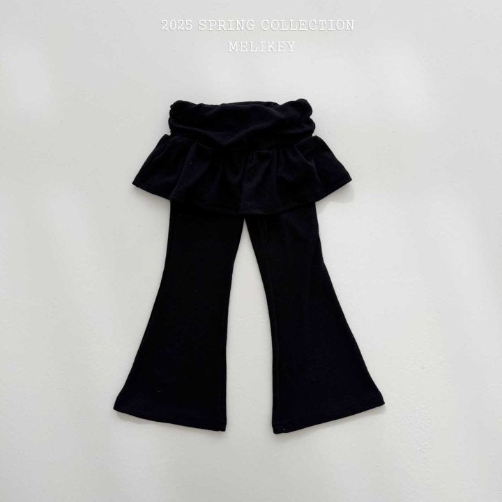 [melikey] Ballet Shirring Boots Cut Pants_3colors